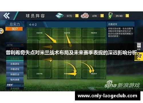 普利希奇失点对米兰战术布局及未来赛季表现的深远影响分析