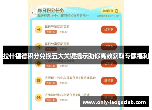 拉什福德积分兑换五大关键提示助你高效获取专属福利